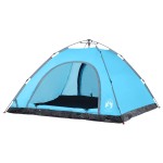 vidaXL Cort de camping pentru 5 persoane, eliberare rapidă, albastru