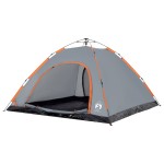 vidaXL Cort camping, 5 persoane, gri/oranj, setare rapidă vidaXL Cort camping, 5 persoane, gri/oranj, setare rapidă