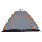 vidaXL Cort camping, 5 persoane, gri/oranj, setare rapidă vidaXL Cort camping, 5 persoane, gri/oranj, setare rapidă