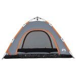 vidaXL Cort camping, 5 persoane, gri/oranj, setare rapidă vidaXL Cort camping, 5 persoane, gri/oranj, setare rapidă