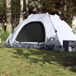 vidaXL Cort de camping 5 persoane, alb opac, setare rapidă, țesătură vidaXL Cort de camping 5 persoane, alb opac, setare rapidă, țesătură