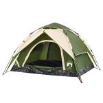 vidaXL Cort de camping cupolă 3 persoane, setare rapidă, verde