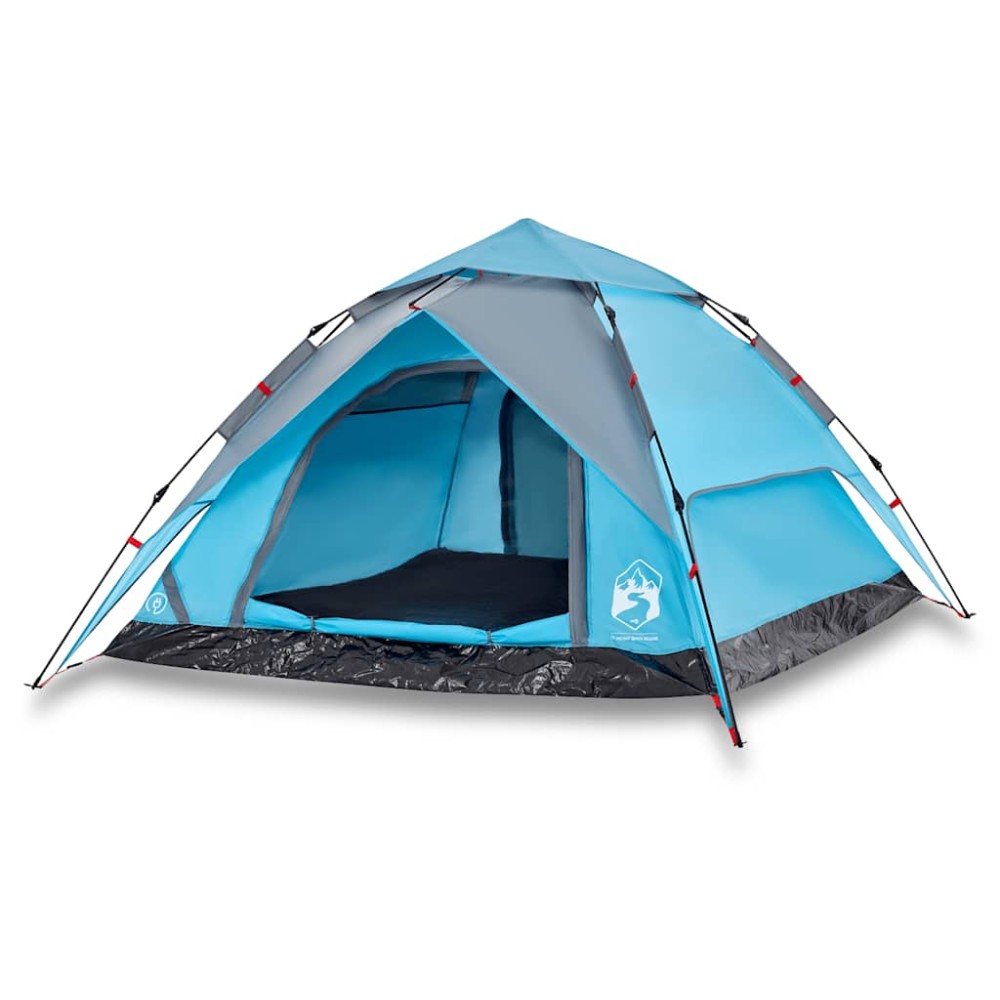 vidaXL Cort de camping cupolă 4 persoane, setare rapidă, albastru