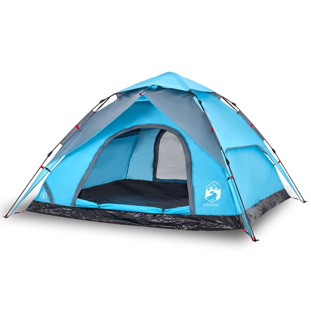 vidaXL Cort de camping cupolă 5 persoane, setare rapidă, albastru