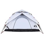 vidaXL Cort de camping 5 persoane, alb opac, setare rapidă, țesătură vidaXL Cort de camping 5 persoane, alb opac, setare rapidă, țesătură