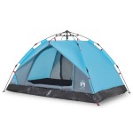 vidaXL Cort de camping cupolă 2 persoane, setare rapidă, albastru vidaXL Cort de camping cupolă 2 persoane, setare rapidă, albastru