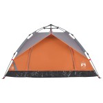 vidaXL Cort camping cupolă 2 persoane, gri/portocaliu, setare rapidă vidaXL Cort camping cupolă 2 persoane, gri/portocaliu, setare rapidă