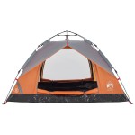 vidaXL Cort camping cupolă 2 persoane, gri/portocaliu, setare rapidă vidaXL Cort camping cupolă 2 persoane, gri/portocaliu, setare rapidă