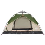 vidaXL Cort de camping cupolă 3 persoane, setare rapidă, verde