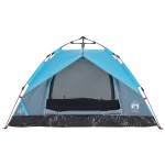 vidaXL Cort de camping cupolă 3 persoane, setare rapidă, albastru vidaXL Cort de camping cupolă 3 persoane, setare rapidă, albastru