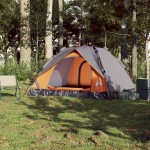 vidaXL Cort camping cupolă 3 persoane, gri/portocaliu, setare rapidă vidaXL Cort camping cupolă 3 persoane, gri/portocaliu, setare rapidă