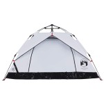 vidaXL Cort de camping 3 persoane, alb opac, setare rapidă, țesătură vidaXL Cort de camping 3 persoane, alb opac, setare rapidă, țesătură