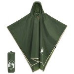 vidaXL Poncho de ploaie cu glugă, design 2 în 1, verde, 223x145 cm vidaXL Poncho de ploaie cu glugă, design 2 în 1, verde, 223x145 cm