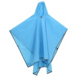 vidaXL Poncho de ploaie cu glugă, design 2 în 1, albastru, 223x145 cm vidaXL Poncho de ploaie cu glugă, design 2 în 1, albastru, 223x145 cm