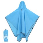vidaXL Poncho de ploaie cu glugă, design 2 în 1, albastru, 223x145 cm vidaXL Poncho de ploaie cu glugă, design 2 în 1, albastru, 223x145 cm