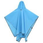 vidaXL Poncho de ploaie cu glugă, design 2 în 1, albastru, 223x145 cm vidaXL Poncho de ploaie cu glugă, design 2 în 1, albastru, 223x145 cm