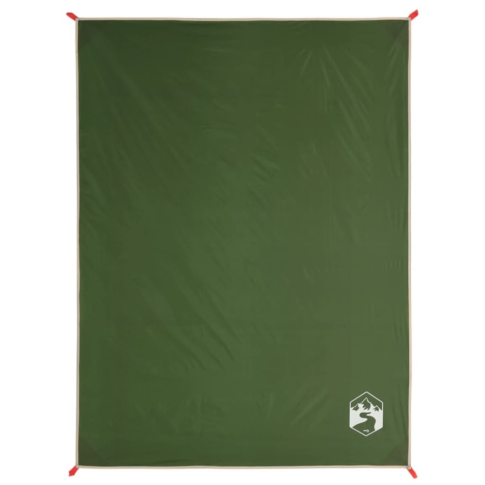 vidaXL Pătură de picnic cu țăruși, verde, 205x155 cm