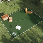 vidaXL Pătură de picnic cu țăruși, verde, 205x155 cm vidaXL Pătură de picnic cu țăruși, verde, 205x155 cm