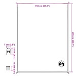 vidaXL Pătură de picnic cu țăruși, verde, 205x155 cm vidaXL Pătură de picnic cu țăruși, verde, 205x155 cm