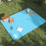 vidaXL Pătură de picnic cu țăruși, albastru, 205x155 cm vidaXL Pătură de picnic cu țăruși, albastru, 205x155 cm