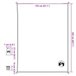 vidaXL Pătură de picnic cu țăruși, gri și portocaliu, 205x155 cm vidaXL Pătură de picnic cu țăruși, gri și portocaliu, 205x155 cm