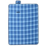 vidaXL Pătură de picnic pliabilă, carouri albastre, 200x150 cm catifea vidaXL Pătură de picnic pliabilă, carouri albastre, 200x150 cm catifea