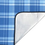 vidaXL Pătură de picnic pliabilă, carouri albastre, 200x150 cm catifea vidaXL Pătură de picnic pliabilă, carouri albastre, 200x150 cm catifea