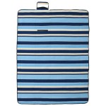 vidaXL Pătură picnic pliabilă, dungi albastre alb, 200x150 cm catifea vidaXL Pătură picnic pliabilă, dungi albastre alb, 200x150 cm catifea