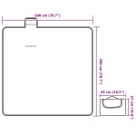 vidaXL Pătură picnic pliabilă, dungi albastre alb, 200x200 cm catifea vidaXL Pătură picnic pliabilă, dungi albastre alb, 200x200 cm catifea