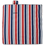 vidaXL Pătură picnic pliabilă, dungi roșu albastre, 200x200 cm catifea vidaXL Pătură picnic pliabilă, dungi roșu albastre, 200x200 cm catifea