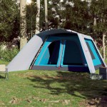 vidaXL Cort de familie cu verandă, 9 persoane, albastru, setare rapidă vidaXL Cort de familie cu verandă, 9 persoane, albastru, setare rapidă
