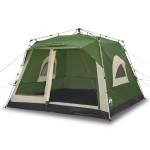 vidaXL Cort de familie cabană 7 persoane verde setare rapidă vidaXL Cort de familie cabană 7 persoane verde setare rapidă