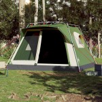 vidaXL Cort de familie cabană 7 persoane verde setare rapidă vidaXL Cort de familie cabană 7 persoane verde setare rapidă