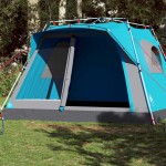 vidaXL Cort de familie 7 persoane, albastru, setare rapidă vidaXL Cort de familie 7 persoane, albastru, setare rapidă