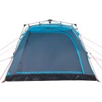 vidaXL Cort de camping cabană 4 persoane albastru cu eliberare rapidă