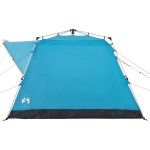 vidaXL Cort de camping cabană 4 persoane albastru cu eliberare rapidă