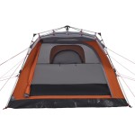 vidaXL Cort camping cabană 4 persoane gri/portocaliu setare rapidă vidaXL Cort camping cabană 4 persoane gri/portocaliu setare rapidă