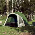 vidaXL Cort de camping cupolă 3 persoane, setare rapidă, verde