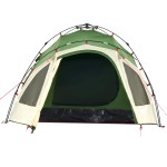 vidaXL Cort de camping cupolă 3 persoane, setare rapidă, verde
