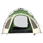 vidaXL Cort de camping cupolă 3 persoane, setare rapidă, verde