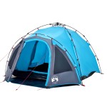 vidaXL Cort de camping cupolă 3 persoane, setare rapidă, albastru vidaXL Cort de camping cupolă 3 persoane, setare rapidă, albastru