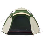 vidaXL Cort de camping cupolă 3 persoane, setare rapidă, verde vidaXL Cort de camping cupolă 3 persoane, setare rapidă, verde