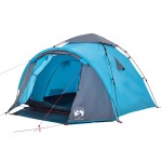 vidaXL Cort de camping cupolă 3 persoane, setare rapidă, albastru vidaXL Cort de camping cupolă 3 persoane, setare rapidă, albastru