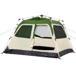 vidaXL Cort de camping cupolă 4 persoane, setare rapidă, verde