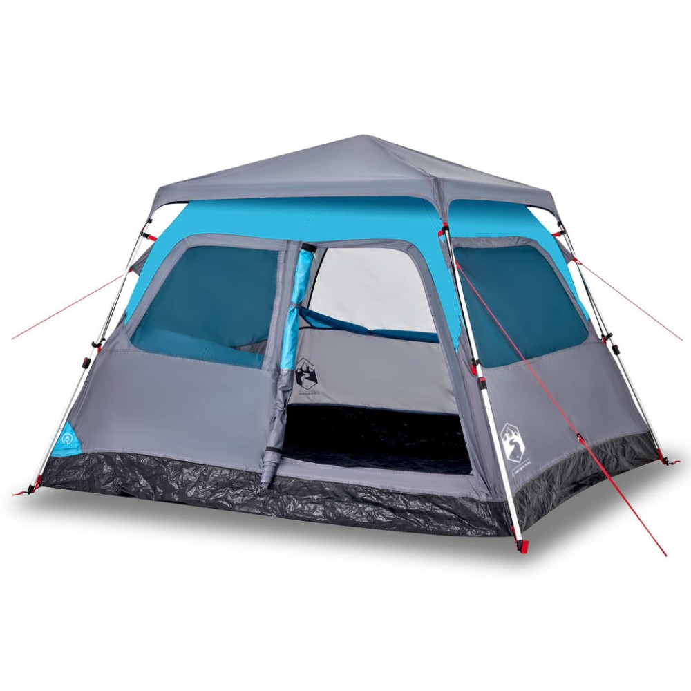 vidaXL Cort de camping cupolă 4 persoane, setare rapidă, albastru