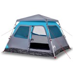 vidaXL Cort de camping cupolă 4 persoane, setare rapidă, albastru