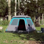 vidaXL Cort de camping cupolă 4 persoane, setare rapidă, albastru