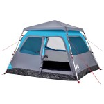vidaXL Cort de camping cupolă 4 persoane, setare rapidă, albastru