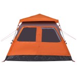 vidaXL Cort camping cupolă 4 persoane, gri/portocaliu, setare rapidă vidaXL Cort camping cupolă 4 persoane, gri/portocaliu, setare rapidă