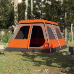 vidaXL Cort familie cupolă 10 persoane, gri/portocaliu, setare rapidă vidaXL Cort familie cupolă 10 persoane, gri/portocaliu, setare rapidă